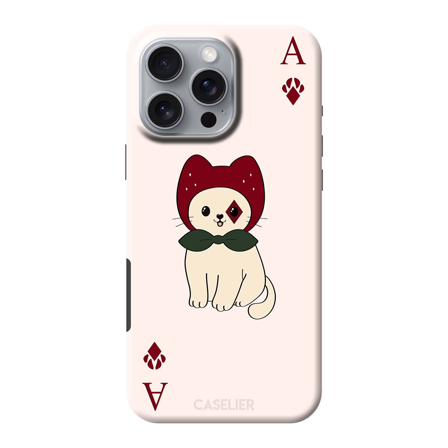 Ace of Diamonds – Kawaii Cat Card Phone Case