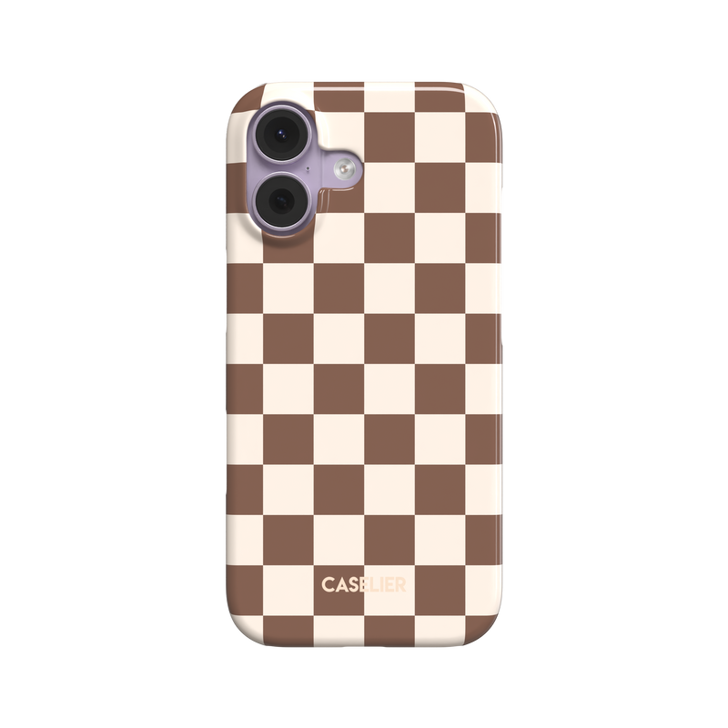 Checkered - Brown & White