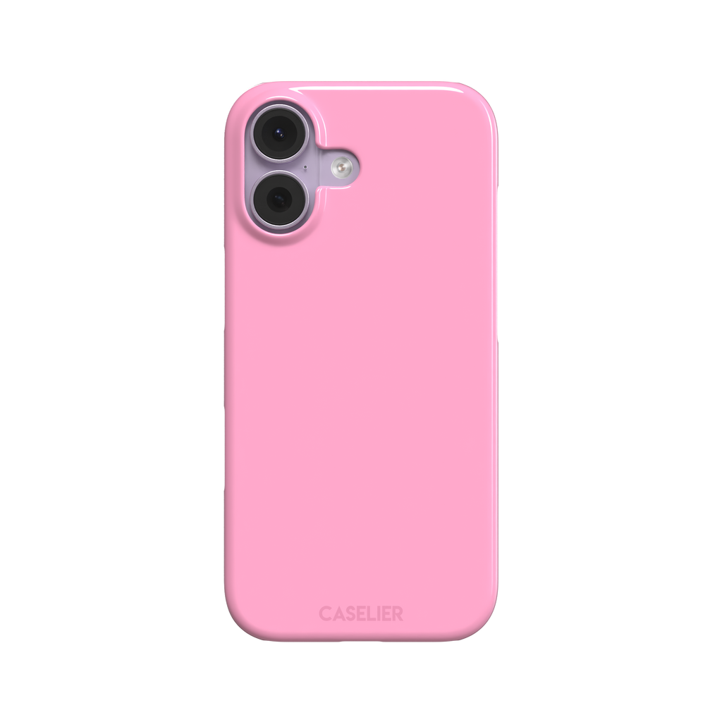 Solid blush pink matte phone case, primary product shot, phone case by Caselier — snap case, front view