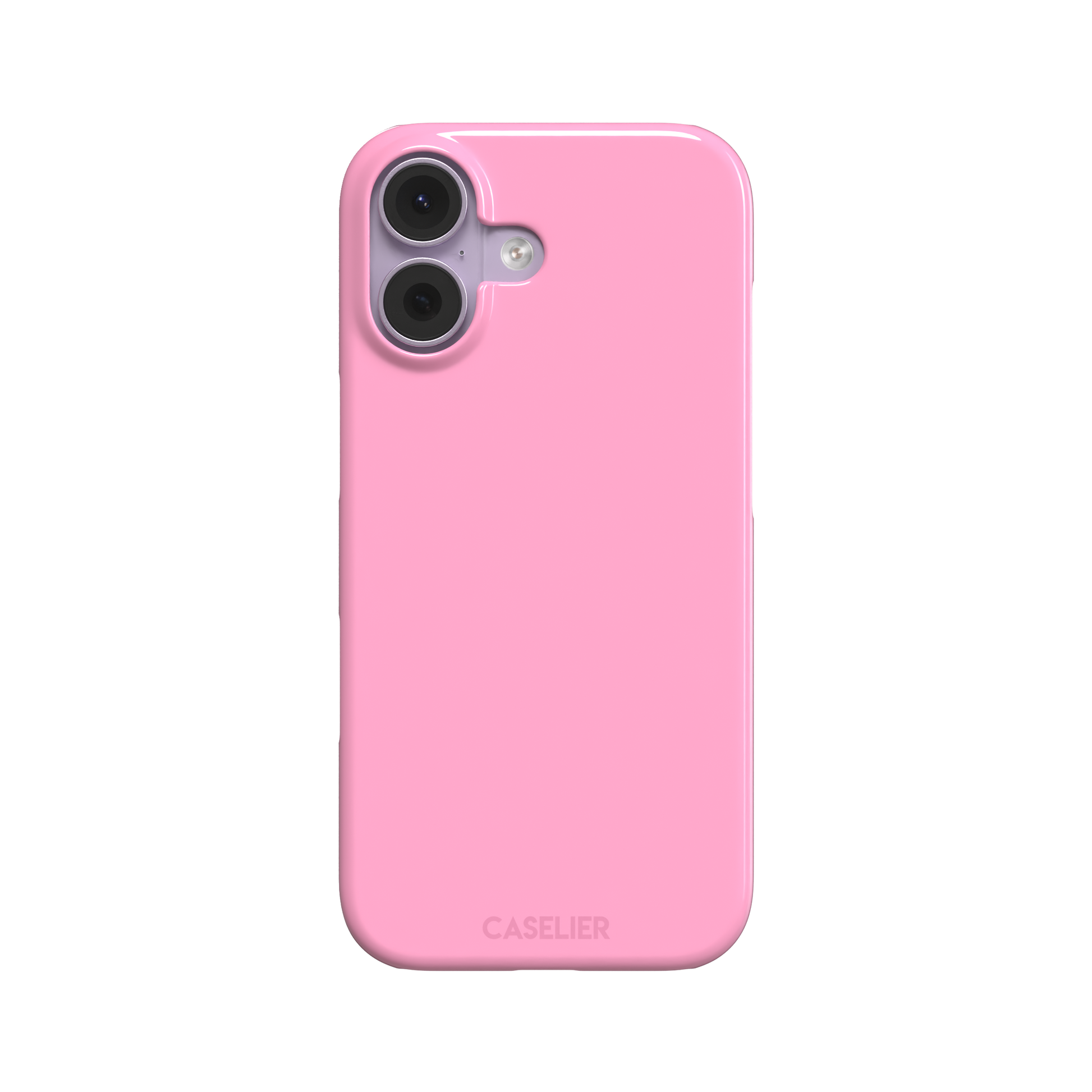 Solid blush pink matte phone case, primary product shot, phone case by Caselier — snap case, front view