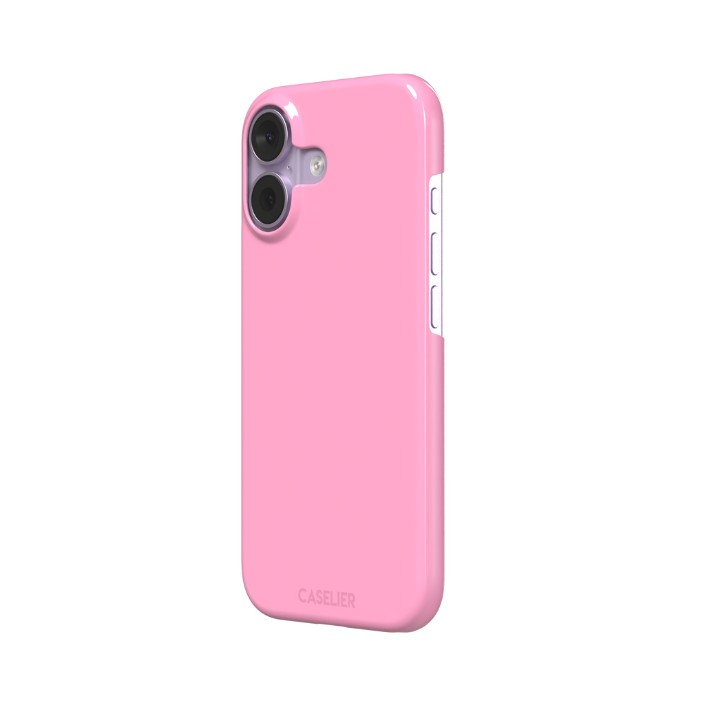 Solid blush pink matte phone case, primary product shot, phone case by Caselier — snap case, right view