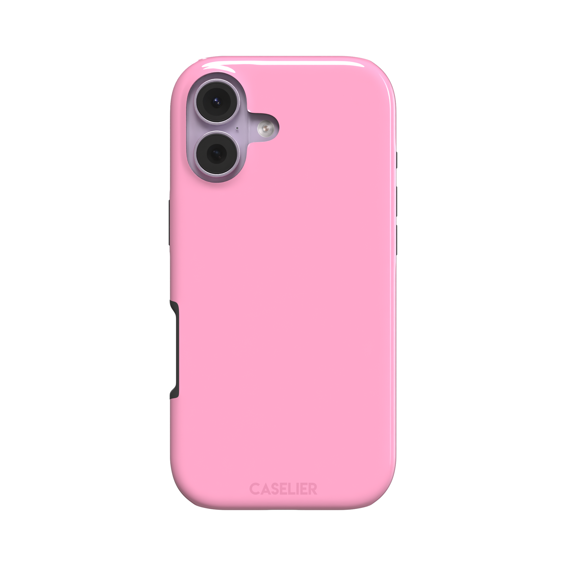 Solid blush pink matte phone case, primary product shot, phone case by Caselier — tough case, front view