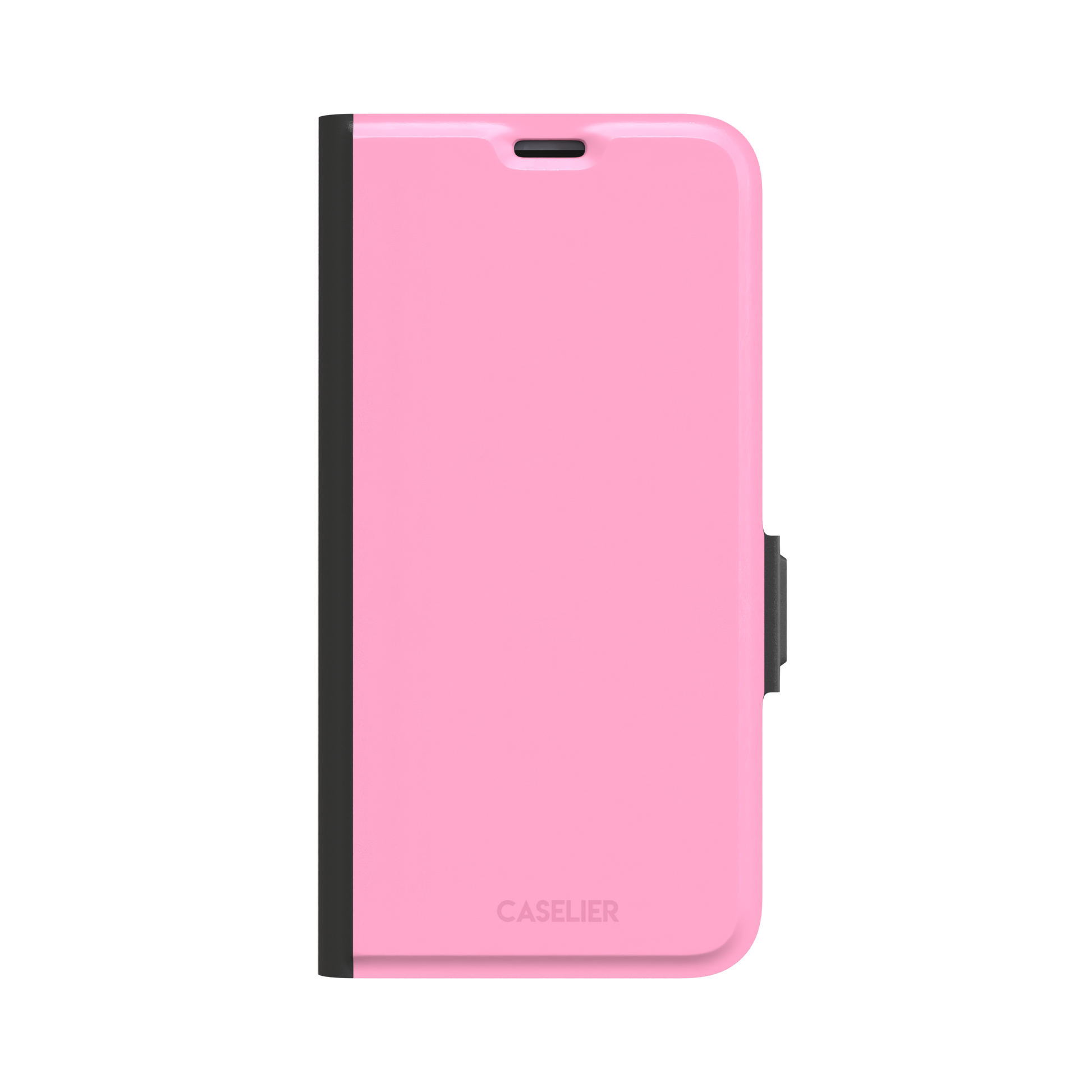 Solid blush pink matte phone case, primary product shot, phone case by Caselier — wallet case, front view