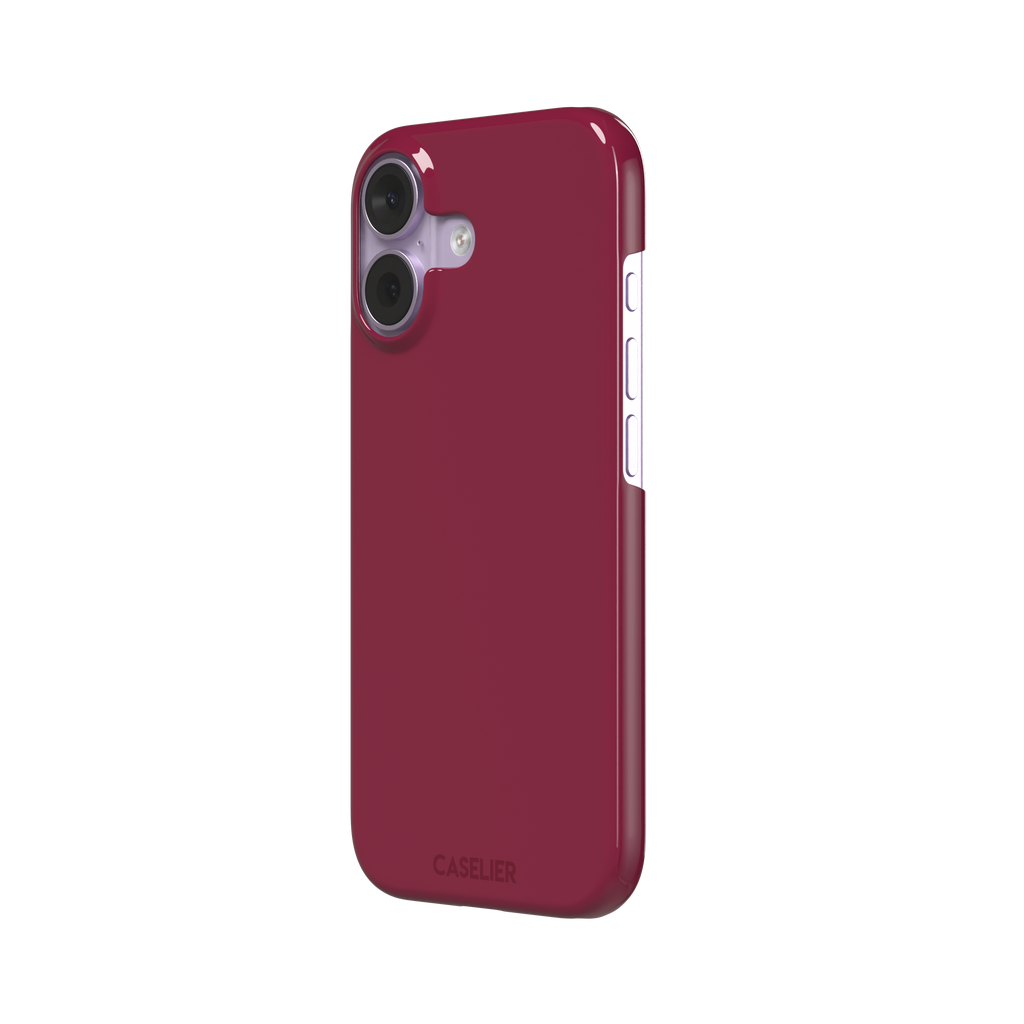 Solid dark crimson matte phone case color variant, phone case by Caselier — snap case, right view