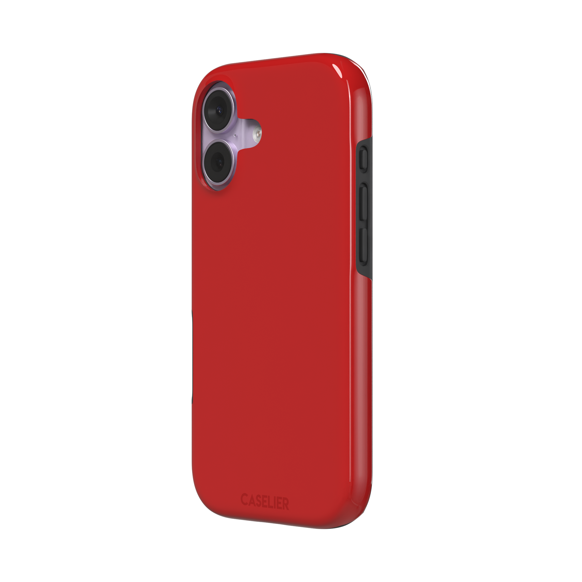 Solid vivid red matte phone case, phone case by Caselier — tough case, right view