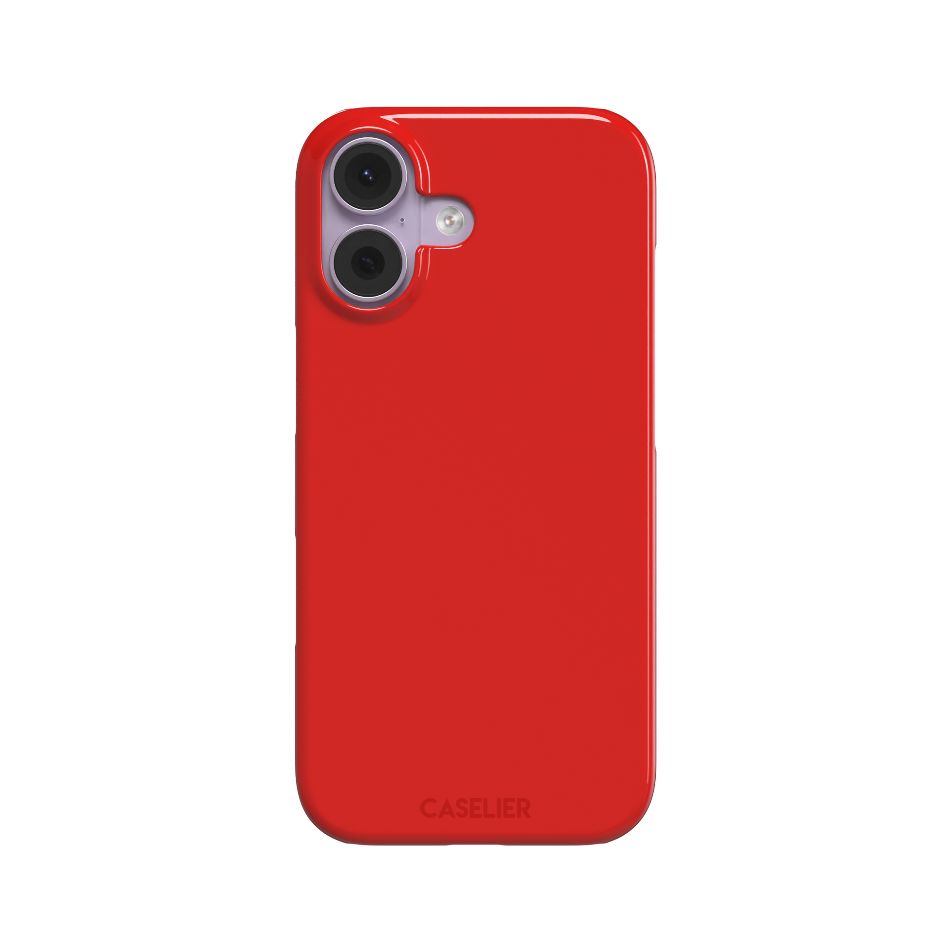 Solid classic red matte phone case color variant, phone case by Caselier — snap case, front view