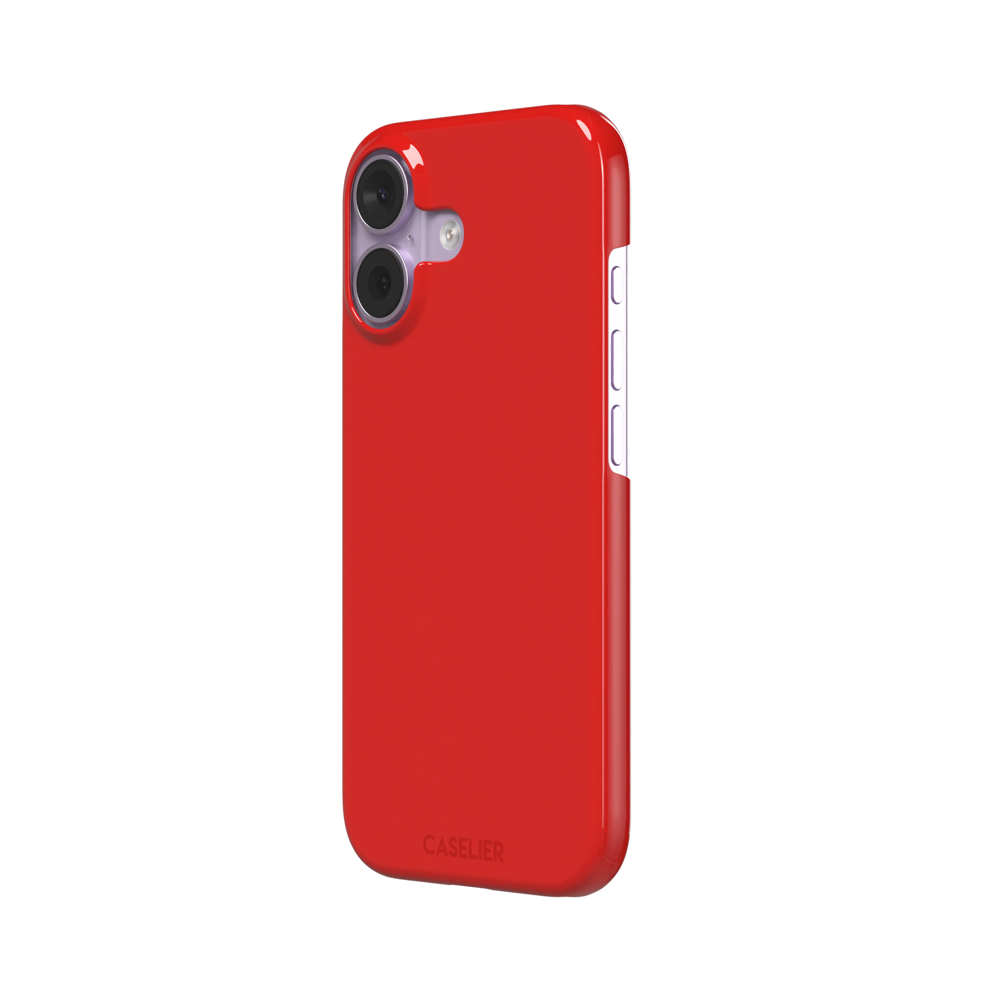 Solid classic red matte phone case color variant, phone case by Caselier — snap case, right view