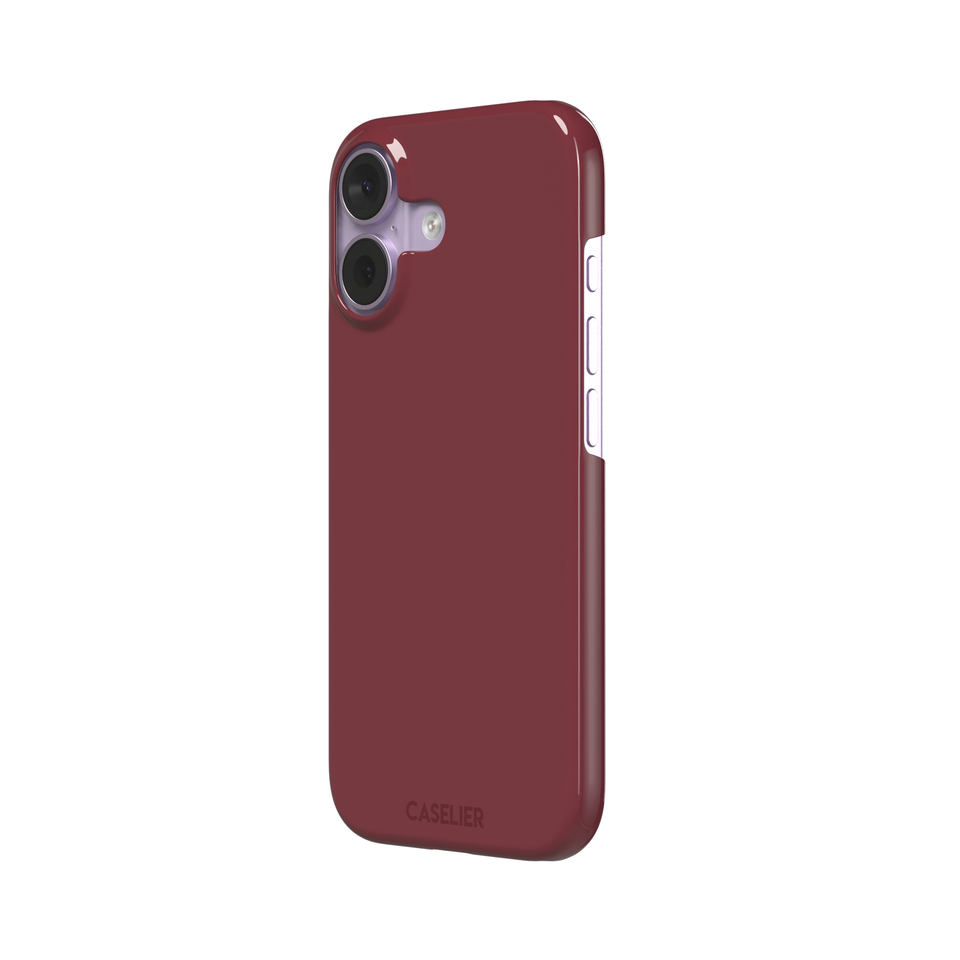 Solid wine burgundy matte phone case color variant, phone case by Caselier — snap case, right view