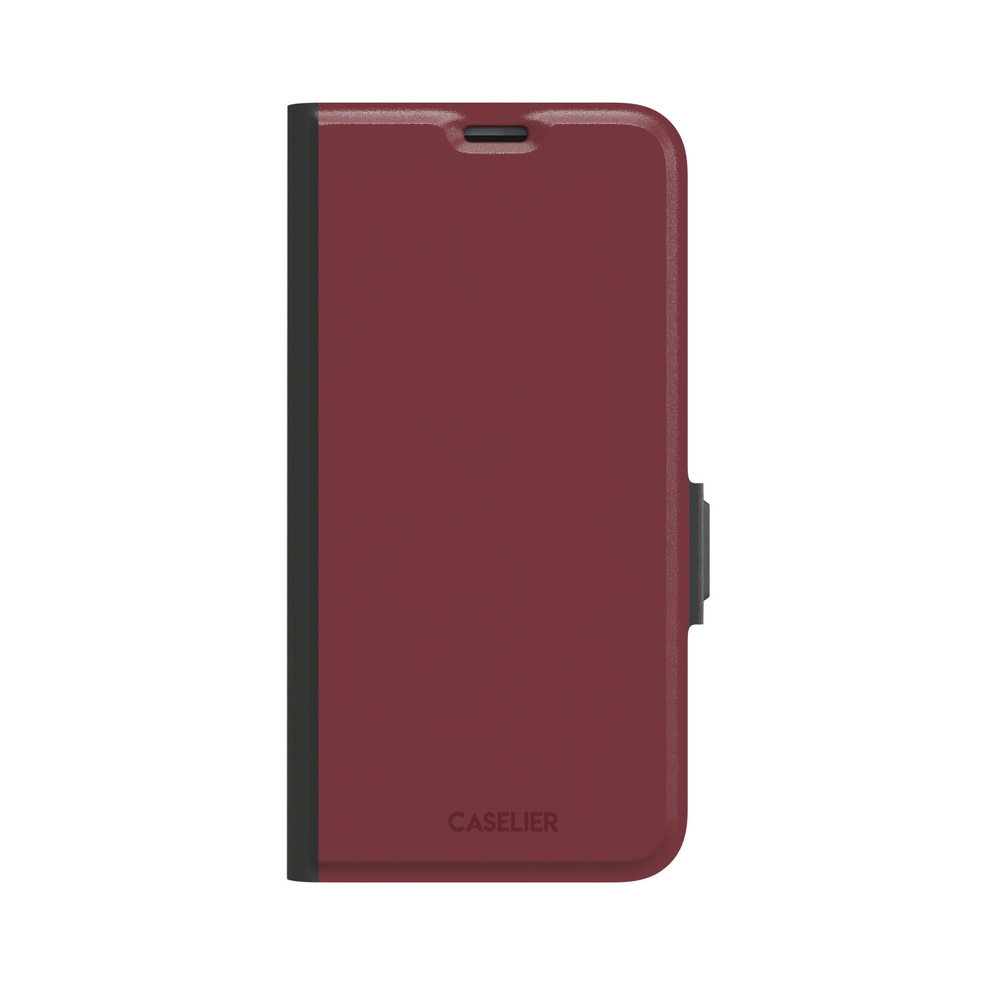 Solid wine burgundy matte phone case color variant, phone case by Caselier — wallet case, front view