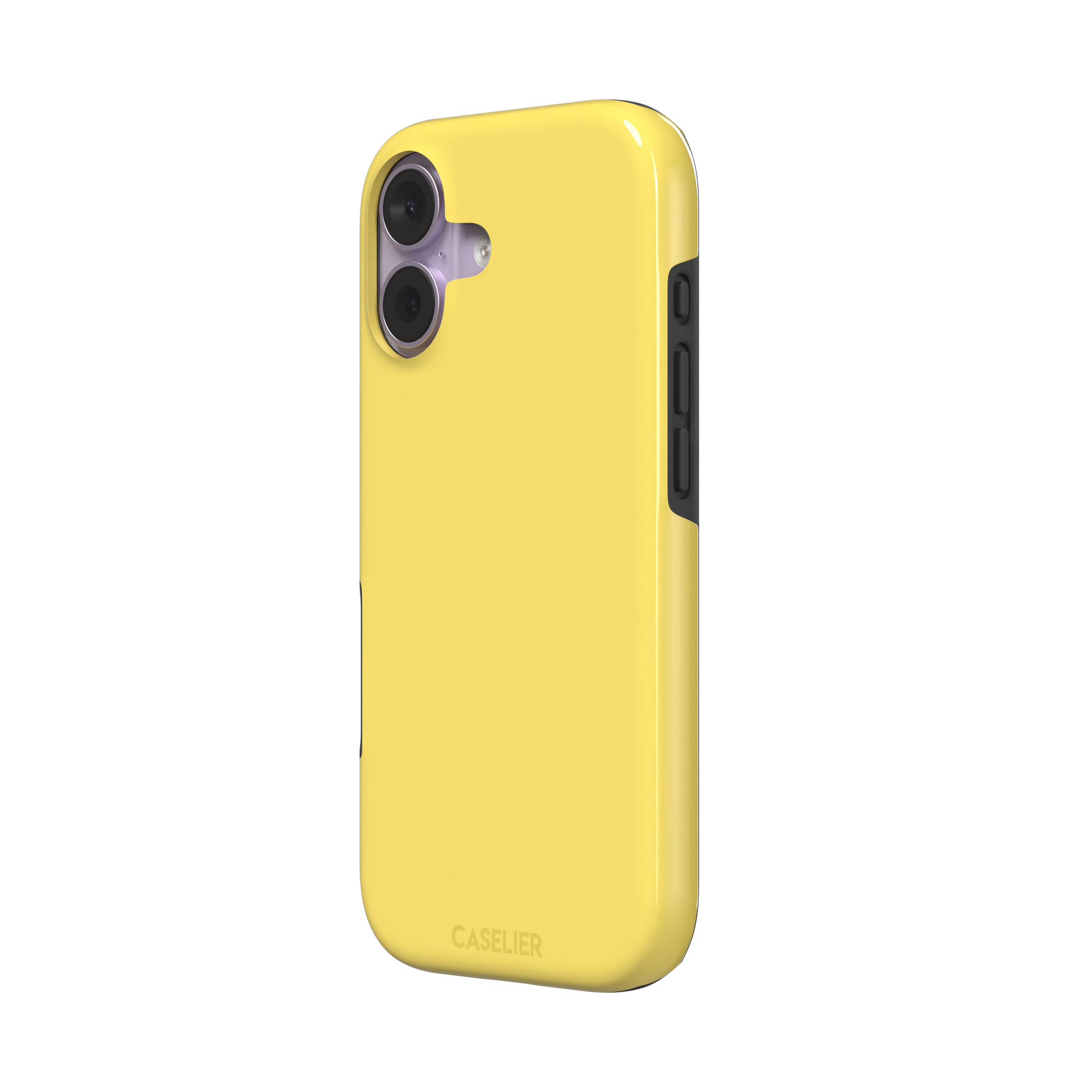Solid warm yellow phone case, phone case by Caselier — tough case, right view