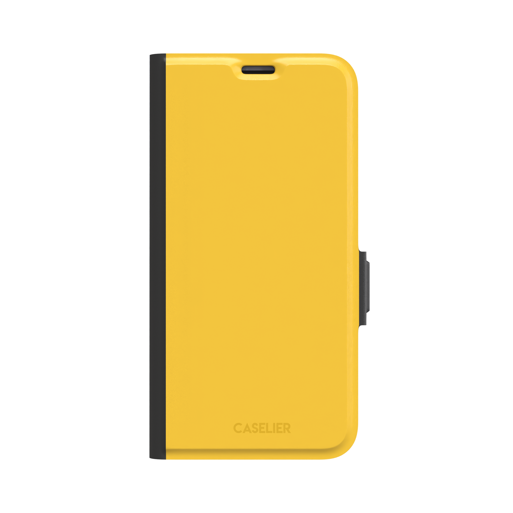 Solid golden-yellow phone case color variant, phone case by Caselier — wallet case, front view